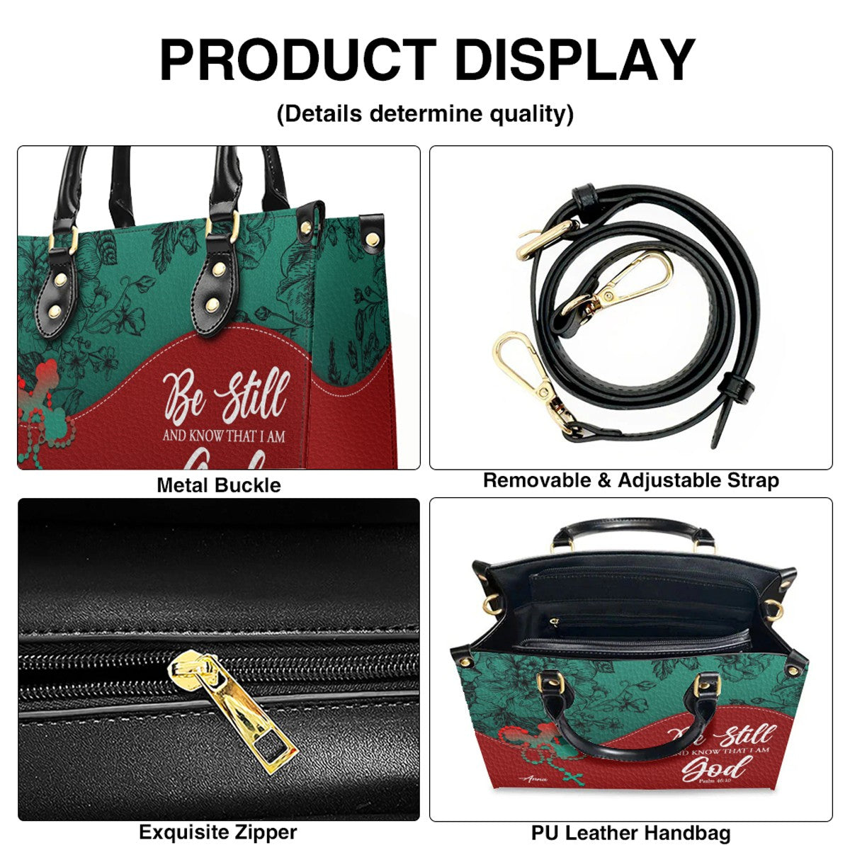 Personalized Christian Leather Handbag – Christian Christmas Gift for Women