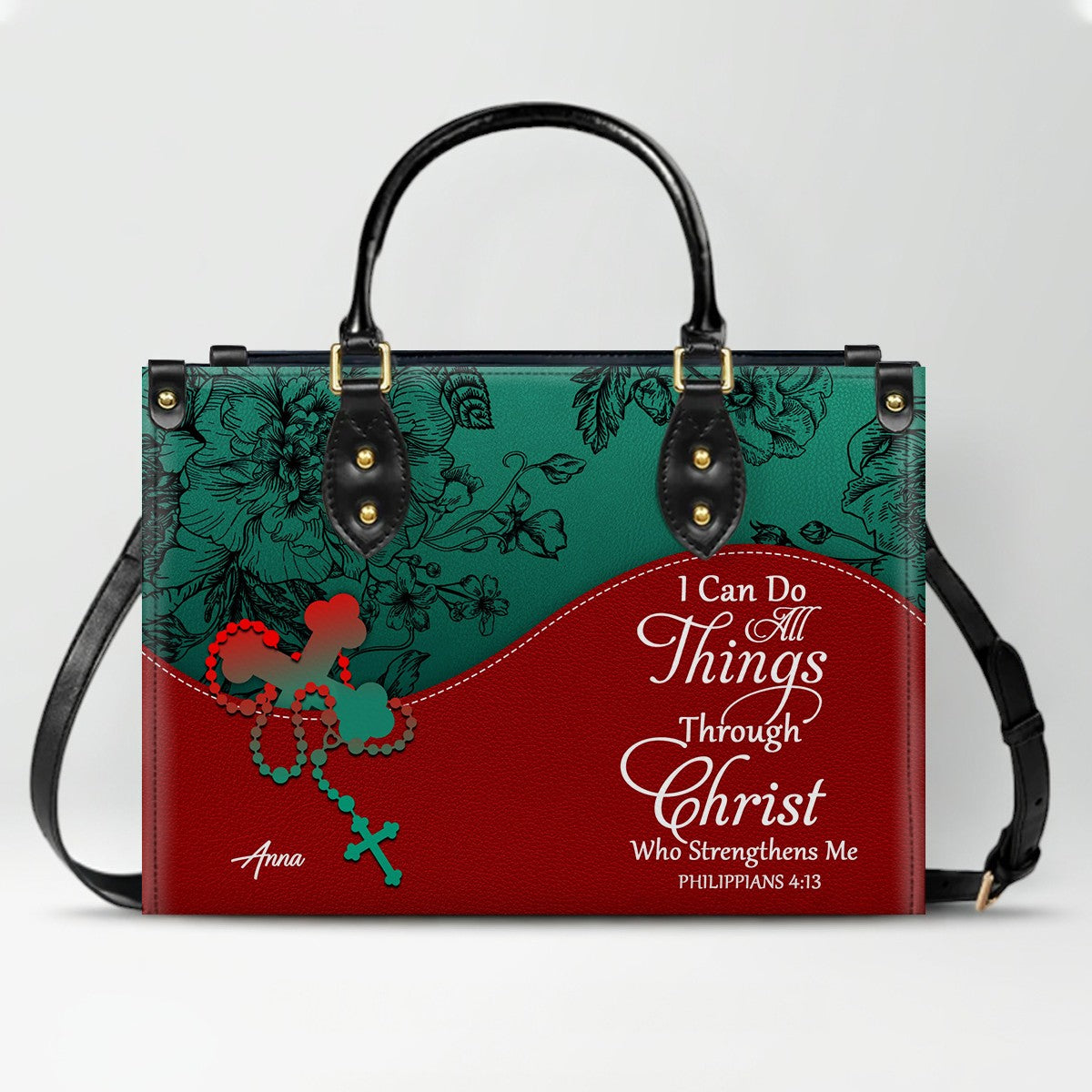 Personalized Christian Leather Handbag – Christian Christmas Gift for Women