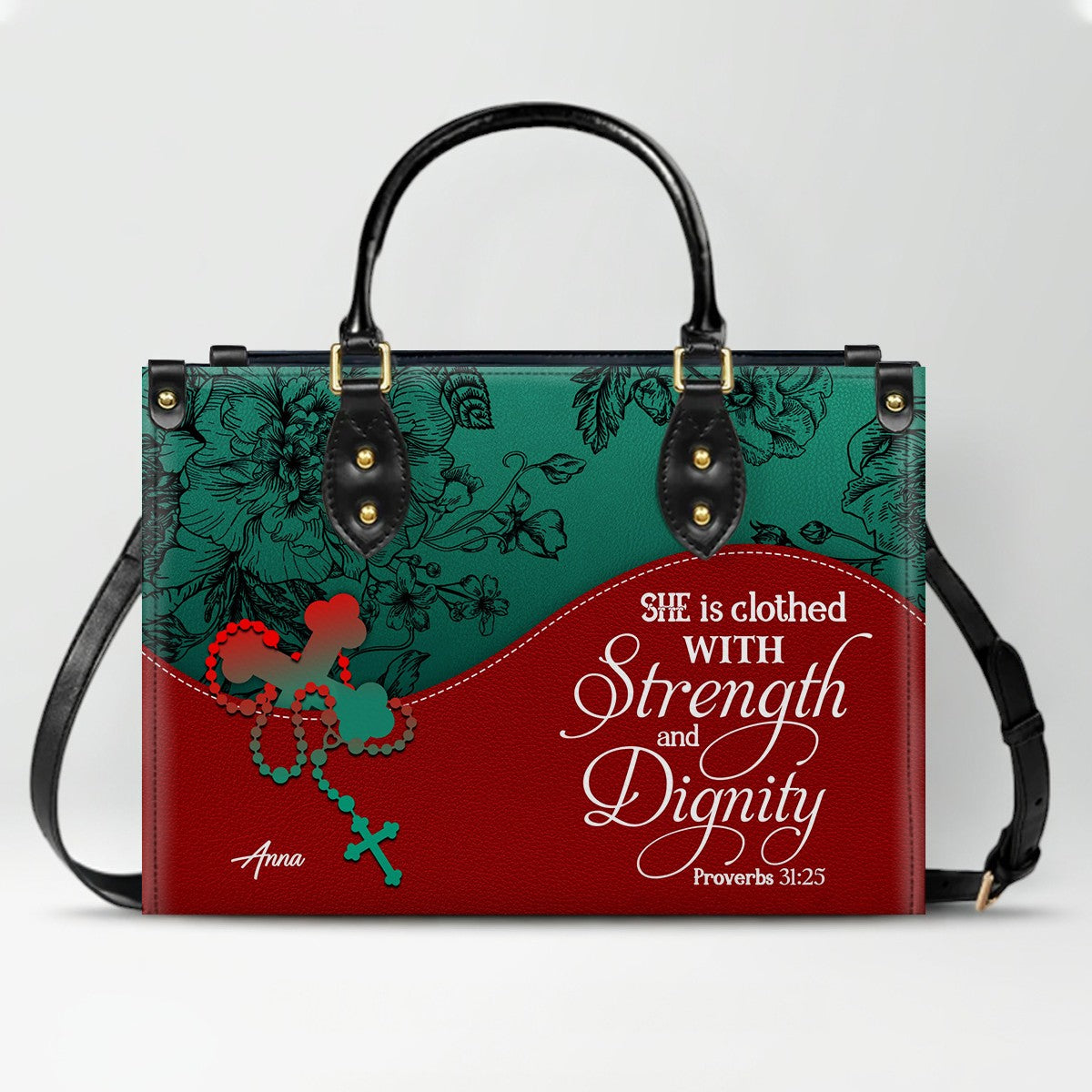 Personalized Christian Leather Handbag – Christian Christmas Gift for Women