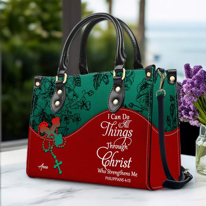 Personalized Christian Leather Handbag – Christian Christmas Gift for Women