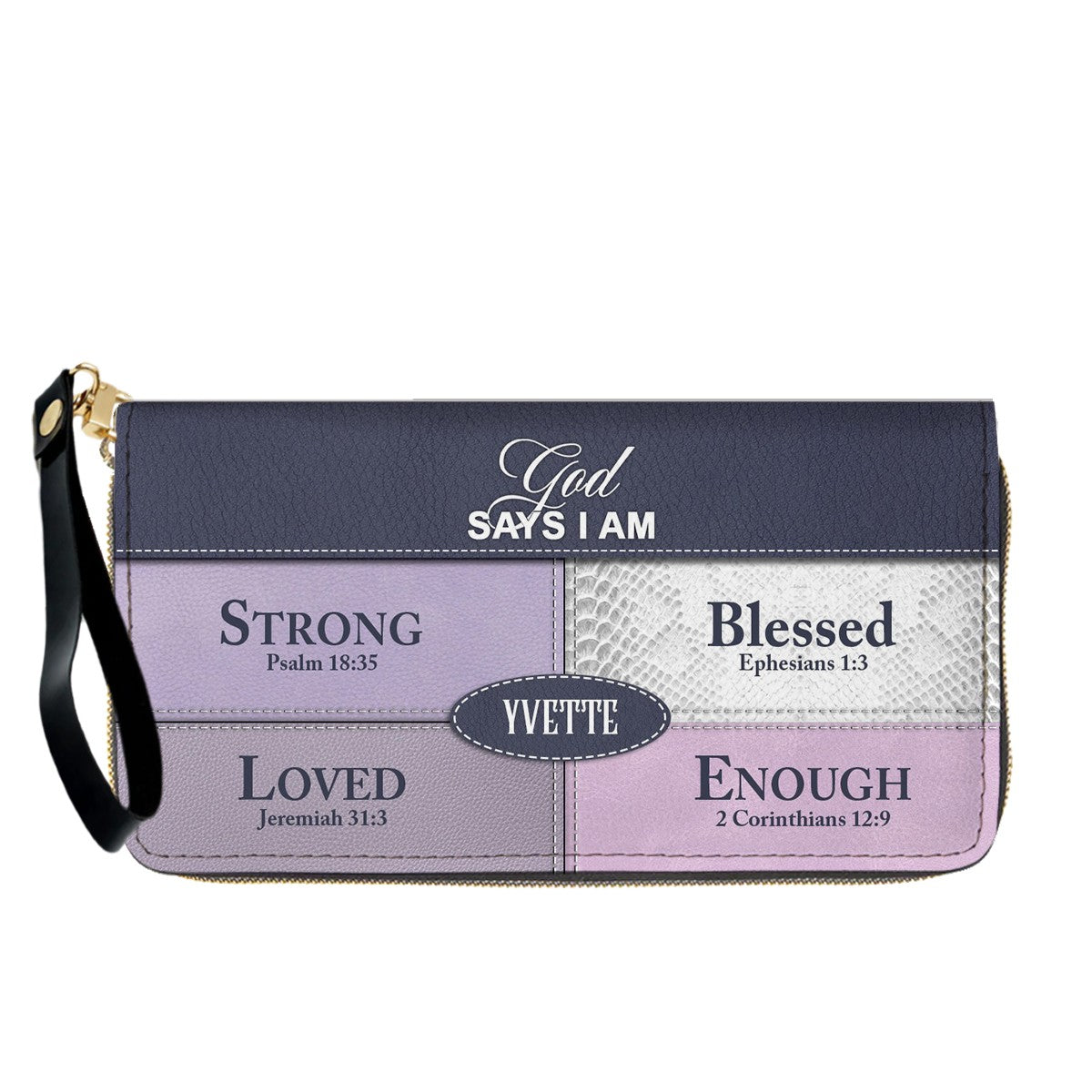 Personalized “God Says I Am” Luxury Leather TOTE Bag for Christian Women – Custom Name & Color | CHRISTIANARTBAG