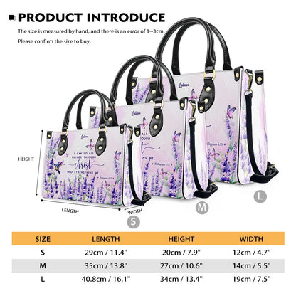 Custom Name Christian Leather Handbag with Matching Long Wallet - Scripture Verse Tote Bag, Inspirational Religious Gift for Women, Mother's Day CAB01042126