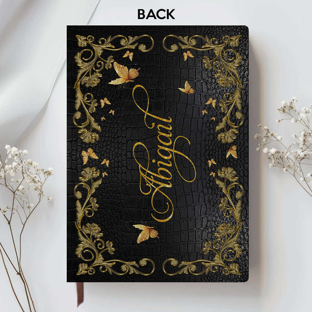 Custom Bible Verse & Name – Inspirational Religious Journal by CHRISTIANARTBAG | Personalized Leather Notebook