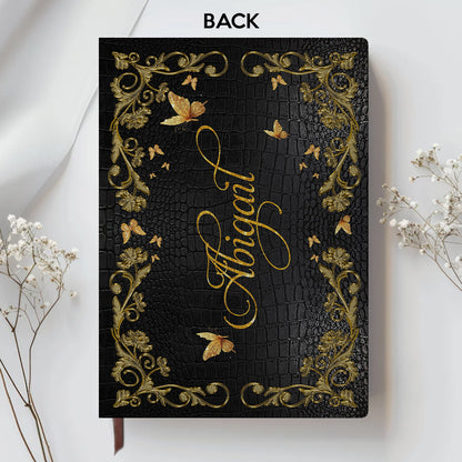 Custom Bible Verse & Name – Inspirational Religious Journal by CHRISTIANARTBAG | Personalized Leather Notebook