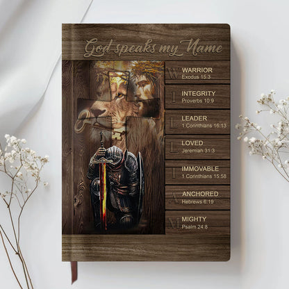 Personalized Leather Notebook – Custom Name & Skin Tone with Bible Verses for Each Letter | Christian Gift for Men & Women