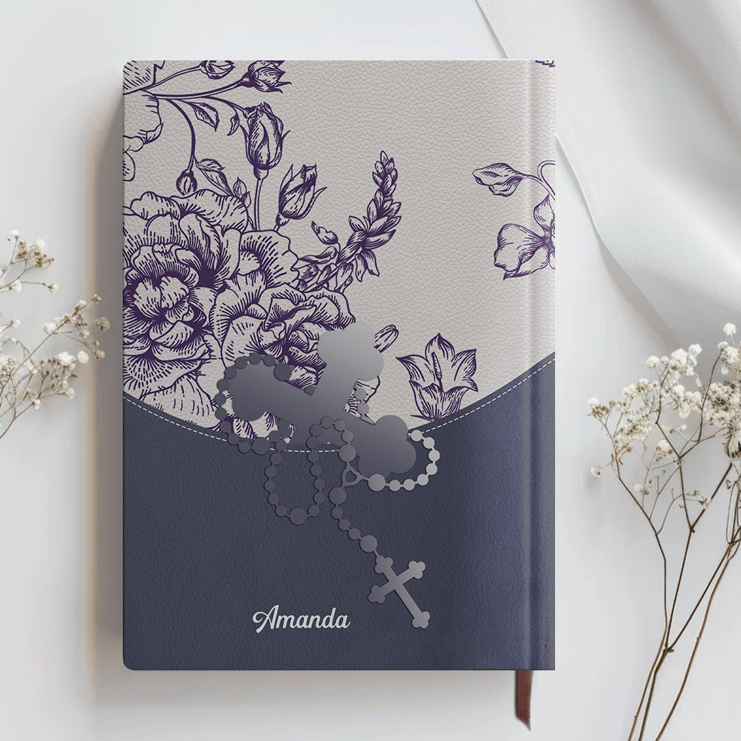Personalized Leather Notebook for Women – Custom Bible Verse Purse and Name | CHRISTIANARTBAG Faith Journal
