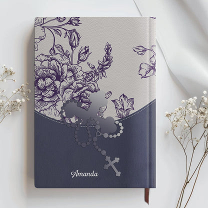 Personalized Leather Notebook for Women – Custom Bible Verse Purse and Name | CHRISTIANARTBAG Faith Journal