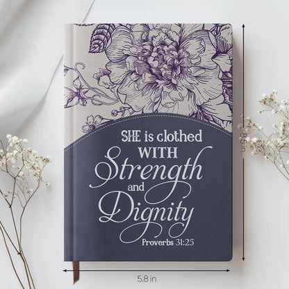 Personalized Leather Notebook for Women – Custom Bible Verse Purse and Name | CHRISTIANARTBAG Faith Journal