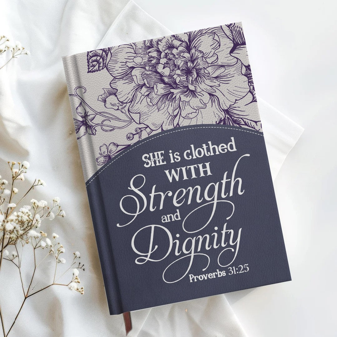 Personalized Leather Notebook for Women – Custom Bible Verse Purse and Name | CHRISTIANARTBAG Faith Journal