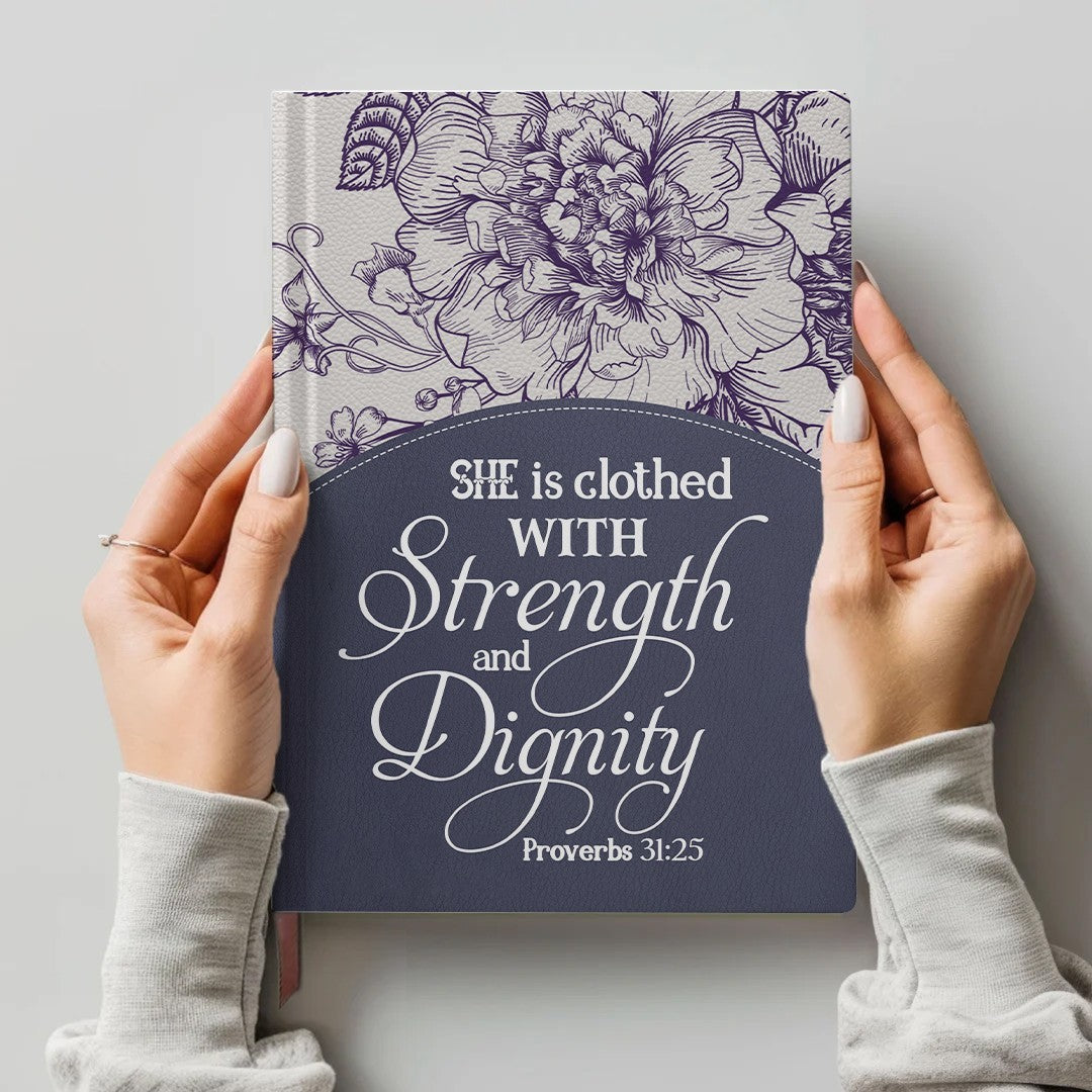 Personalized Leather Notebook for Women – Custom Bible Verse Purse and Name | CHRISTIANARTBAG Faith Journal