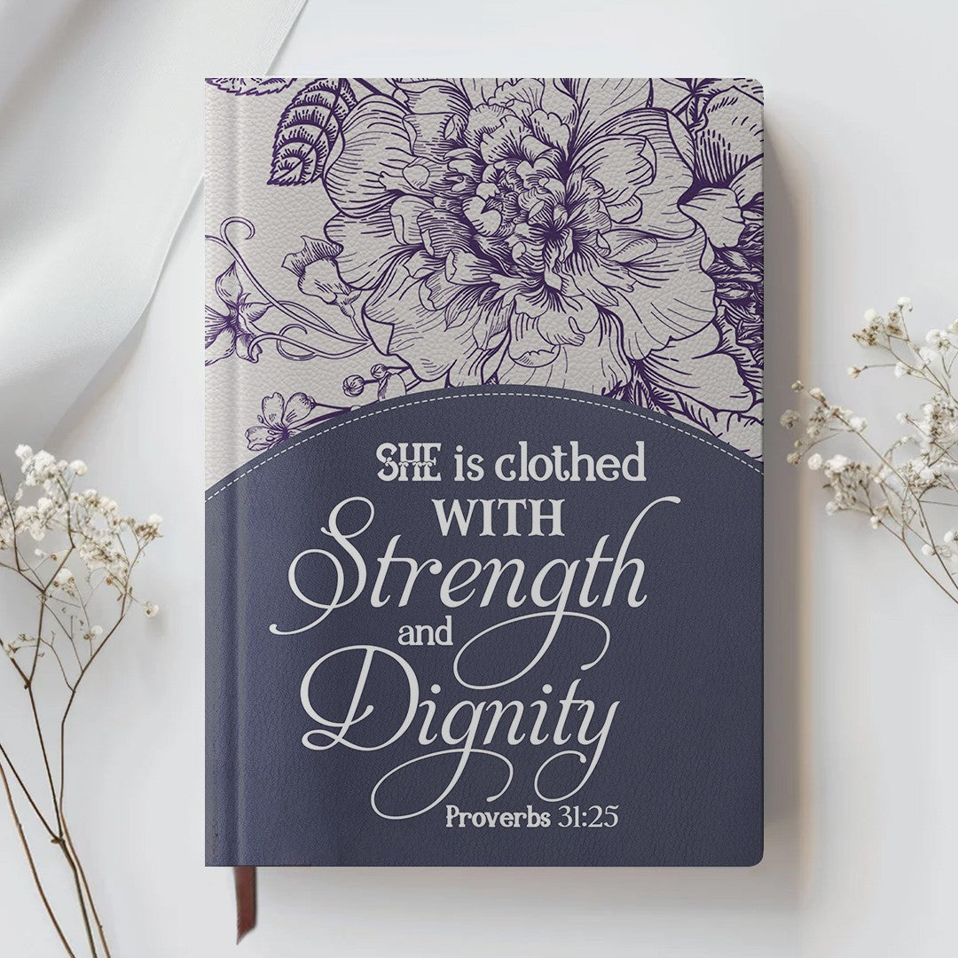 Personalized Leather Notebook for Women – Custom Bible Verse Purse and Name | CHRISTIANARTBAG Faith Journal