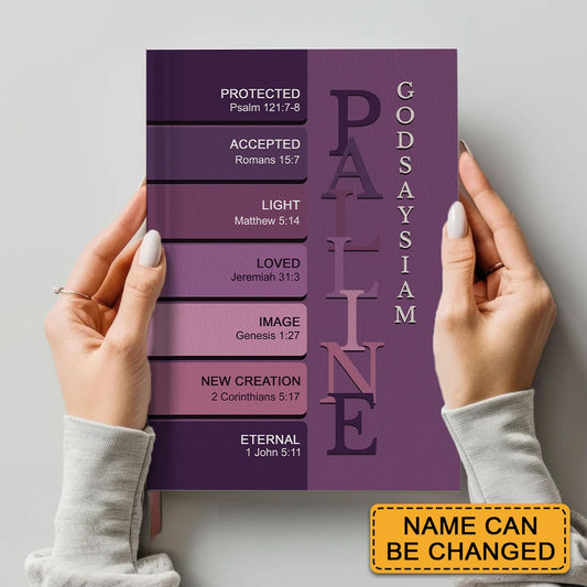 Christianart Leather Prayer Journal, Uncover the sacred meaning of your name, Personalized Leather Prayer Journal, Jesus Spiral Journal, CABJR01031326