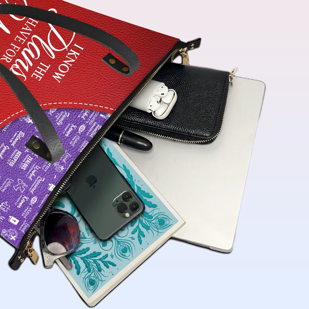 Personalized Leather Handbag – Christian Bible Verse Tote by CHRISTIANARTBAG | Faith-Inspired Gift for Women