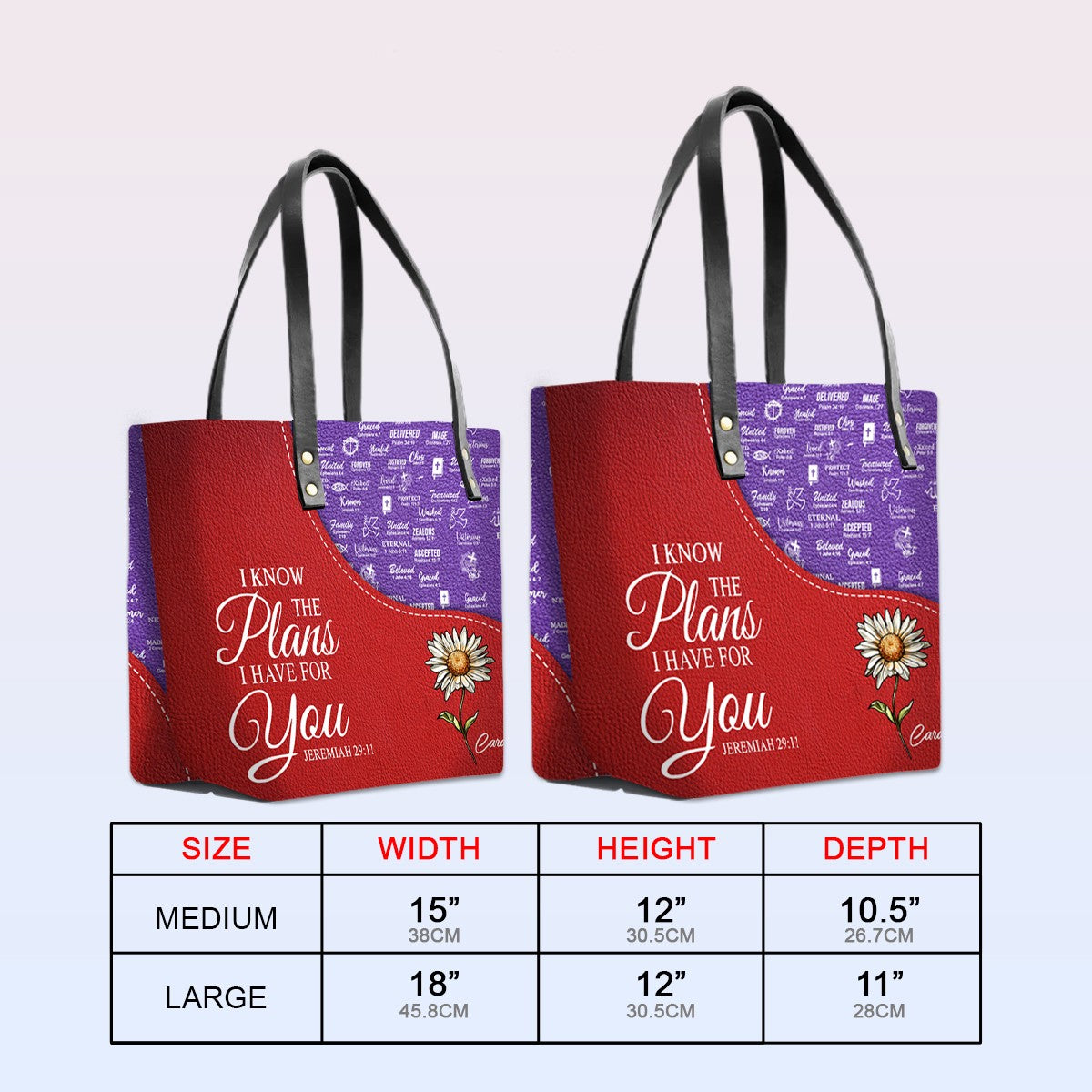 Personalized Leather Handbag – Christian Bible Verse Tote by CHRISTIANARTBAG | Faith-Inspired Gift for Women