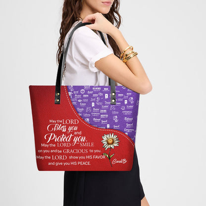 Personalized Leather Handbag – Christian Bible Verse Tote by CHRISTIANARTBAG | Faith-Inspired Gift for Women