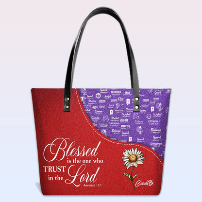 Personalized Leather Handbag – Christian Bible Verse Tote by CHRISTIANARTBAG | Faith-Inspired Gift for Women
