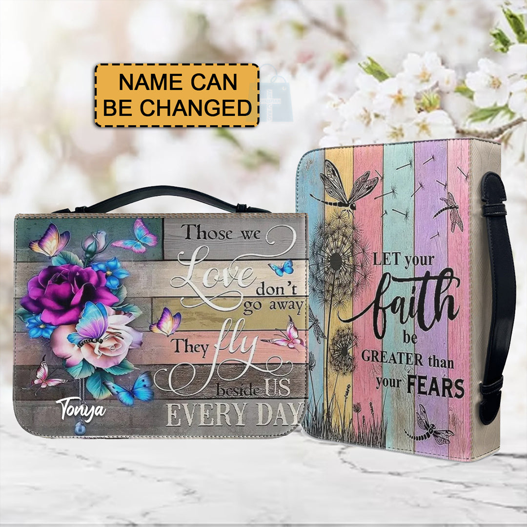 Christianartbag Bible Cover, Let your Faith Bible Cover, Personalized Bible Cover, Flower Butterfly Bible Cover, Christian Gifts, CAB24081123. - Christian Art Bag