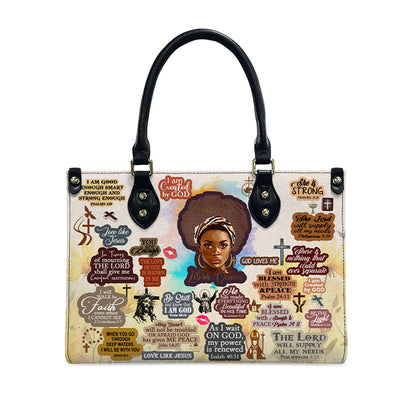 Christianartbag Handbags, Personalized Designs with Women of Color, Bible Verses, and Zodiac Signs – Add Your Name for a Unique Touch, Handbag Design, Black Women Leather Handbag, Gifts for Women, CABLTB01191223. - Christian Art Bag
