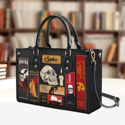 Christianartbag Novel Bags, Personalized Leather Handbags for Literary Enthusiasts, Horror Leather Handbag, CABHN01281223. - Christian Art Bag