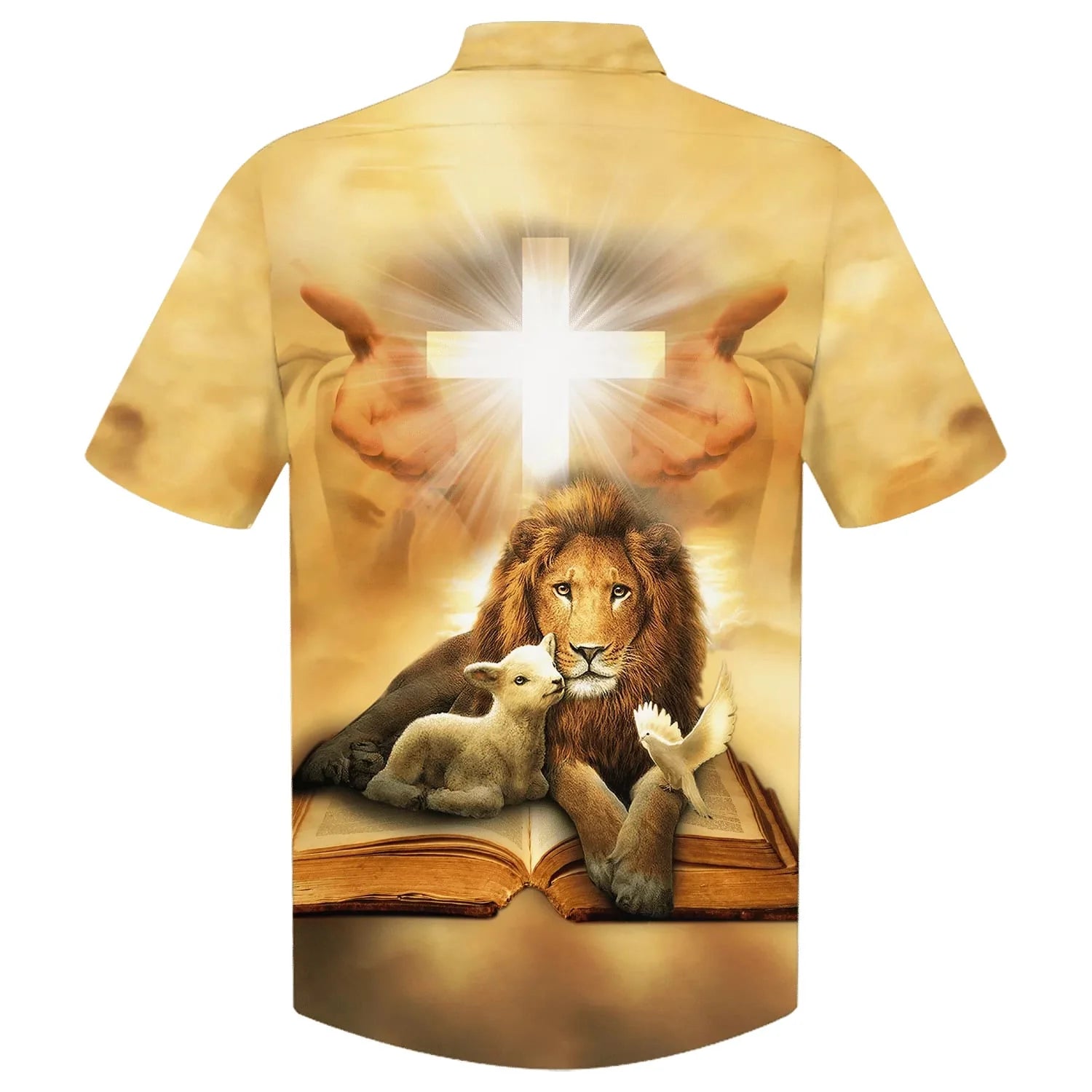 Christianartbag Hawaiian Shirt, Lion Of Judah Lamb Of God Jesus Christ Hawaiian Shirt, Christian Hawaiian Shirts For Men & Women. - Christian Art Bag