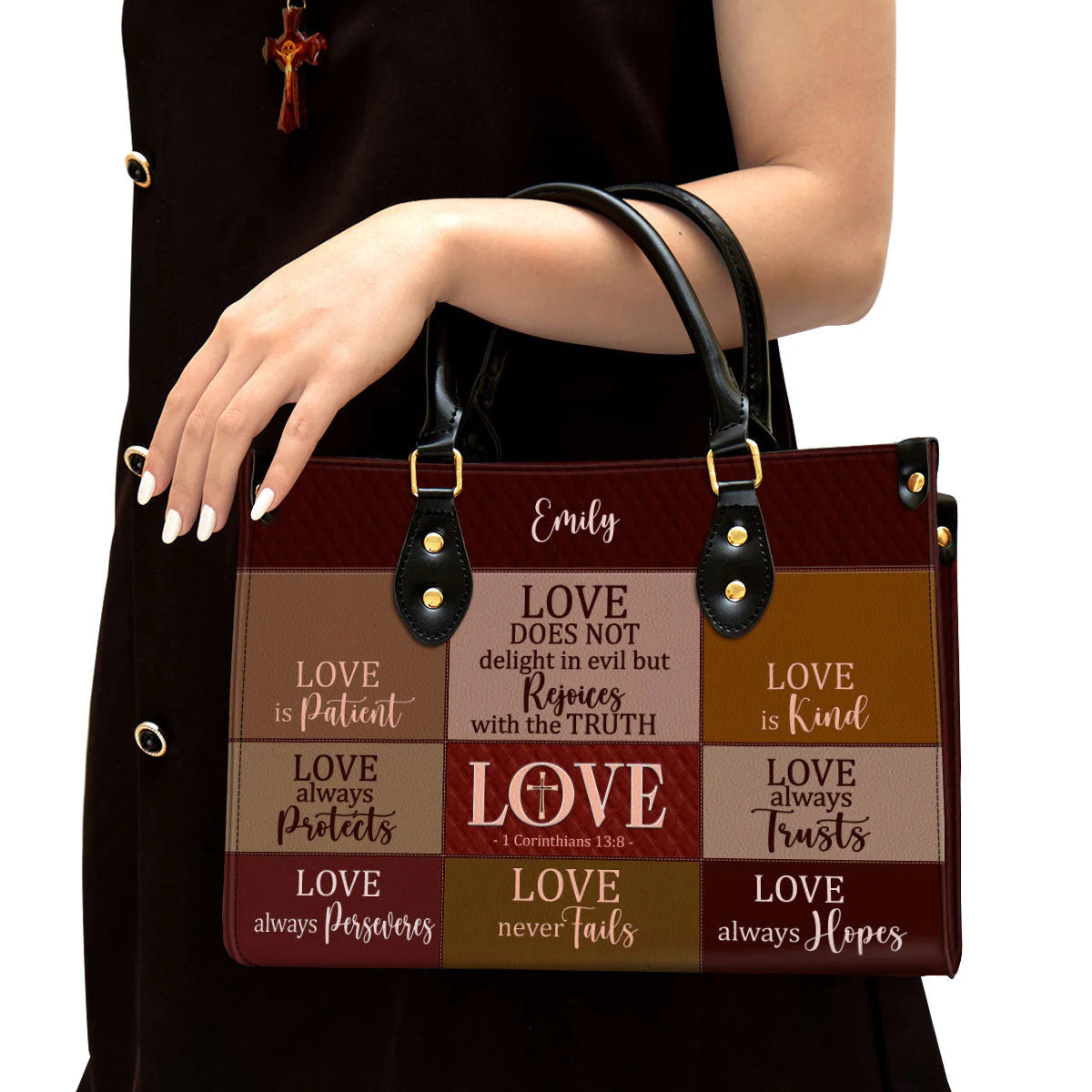 Christianartbag Handbag, Love Is Patient, Personalized Gifts, Gifts for Women, Christmas Gift. - Christian Art Bag