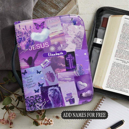 Christianartbag Bible Cover, My Bible Affirmations Personalized Bible Cover, Personalized Bible Cover, Purple Bible Cover, Christmas Gift, CABBBCV06160823. - Christian Art Bag