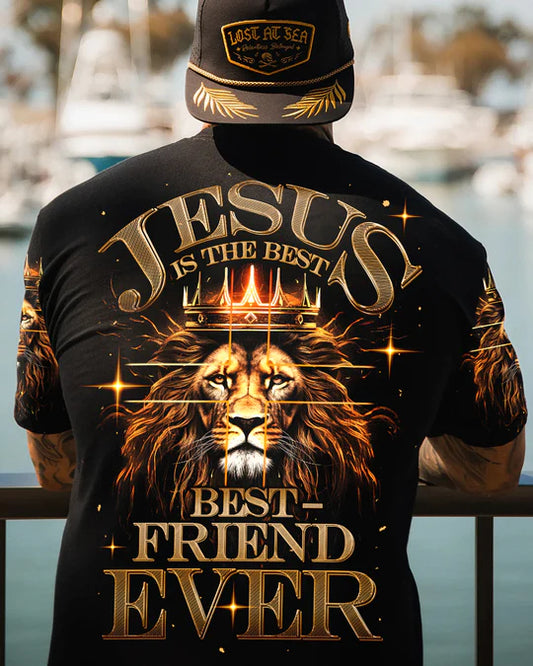 Christianartbag 3D T-Shirt For Men, Jesus Is The Best Lion Men's All Over Print Shirt, Christian T-Shirt, Christian 3D T-Shirt, Unisex T-Shirt. - Christian Art Bag