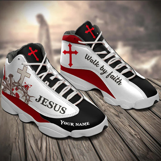 Christianartbag Shoes, Walk By Faith Christian Shoes, Personalized Shoes, Christian Gift, Jesus Shoes, CABSH01121223. - Christian Art Bag