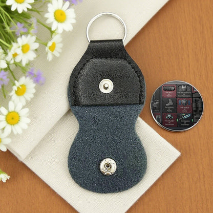 Personalized Armor of God Pocket Coin Keychain – Custom Double-Sided Religious Gift for Him