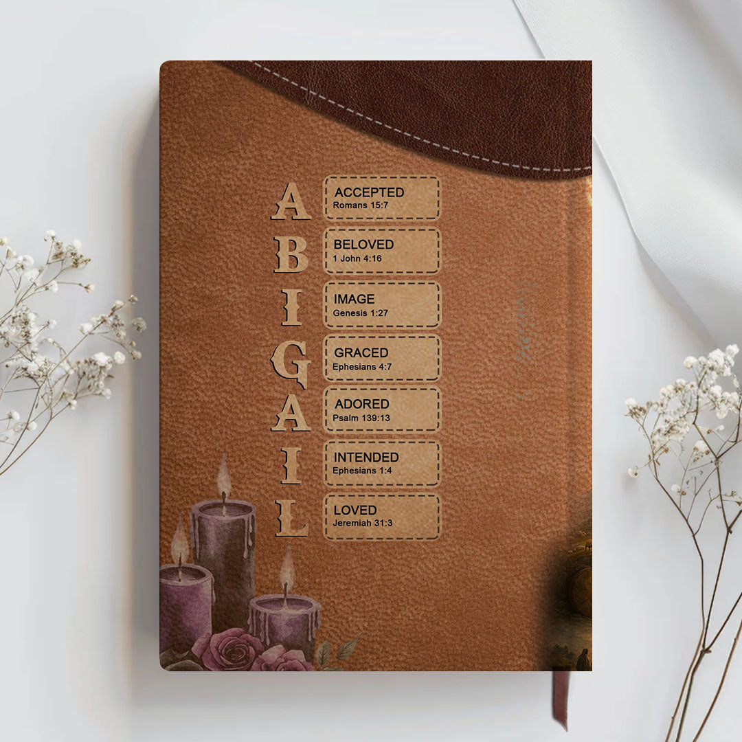 Personalized Leather Prayer Notebook – Christian Journal with Bible Verses | CHRISTIANARTBAG