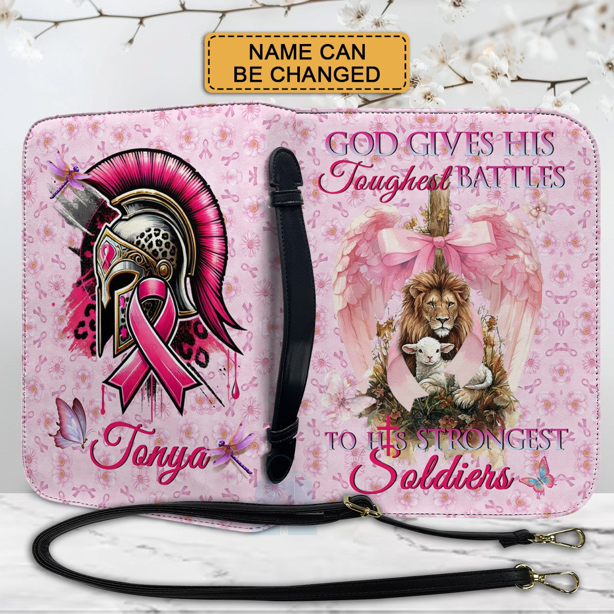 CHRISTIANARTBAG Bible Cover - Empowering Faith for Cancer Warriors - Gift of Faith for Cancer Fighters Bible Cover, CABBBCV01122424