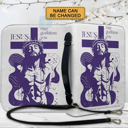 CHRISTIANARTBAG Bible Cover - Jesus May God bless You - Personalized Bible Cover - Christian Gifts 01040925