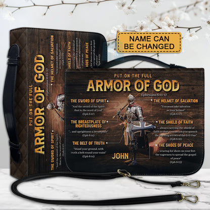 CHRISTIANARTBAG Bible Cover - Put On The Full Armor Of GOD - Personalized "Armor of God" Bible Cover, CABBBCV01200225