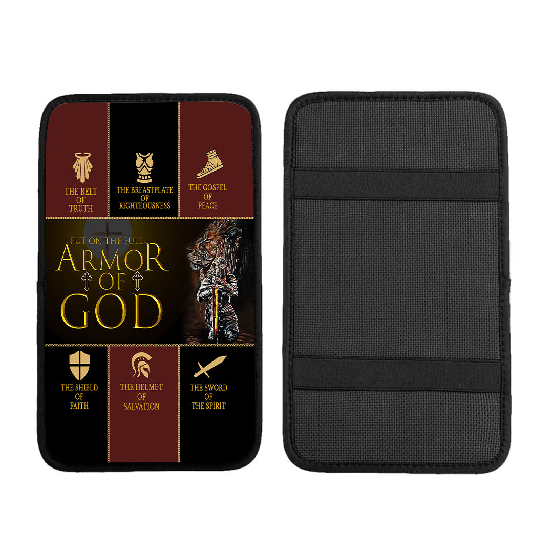 Christianartbag Armrest Accessories Car, Armor Of GOD, Enhance Comfort and Protect Your Armrest with the Live Laugh Love Center Console Armrest Pad, CAB07260923. - Christian Art Bag