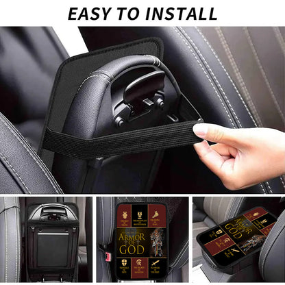 Christianartbag Armrest Accessories Car, Armor Of GOD, Enhance Comfort and Protect Your Armrest with the Live Laugh Love Center Console Armrest Pad, CAB07260923. - Christian Art Bag