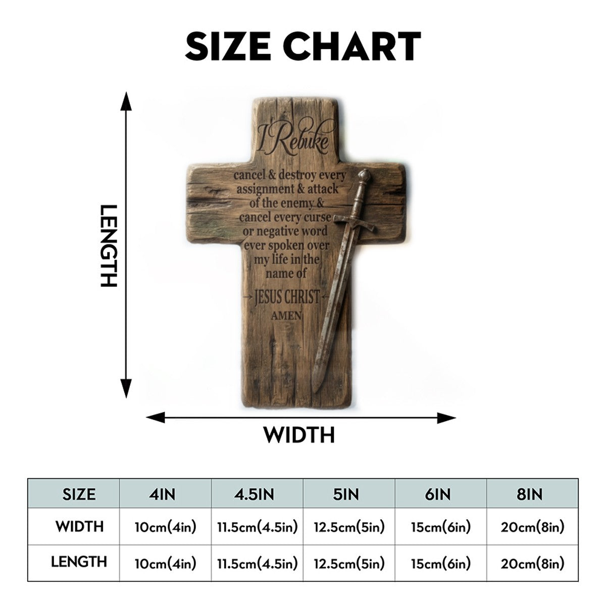 CHRISTIANARTBAG Personalized Acrylic Plaque - Custom Shape Cross Faith Decor