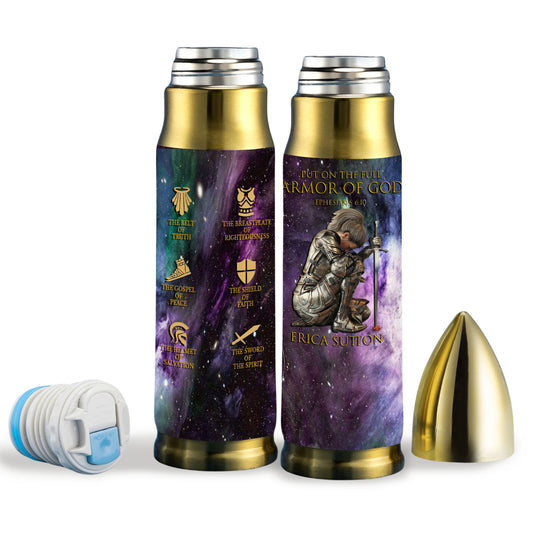Christianartbag Drinkware, Put On The Full Armor Of God Personalized Bullet Tumbler, Personalized Bullet Tumbler, Armor Of GOD Bullet Tumbler, Christmas Gift, CAB06280823