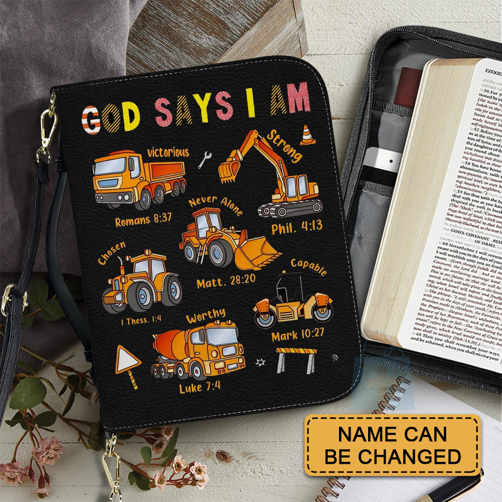 Christianartbag Bible Cover for Children, GOD Says I Am Bible Cover for Children, Cute Animal Bible Cover, Personalized Bible Cover, Bible Cover For Kids, Christian Gifts for Kids, CABCK01191023