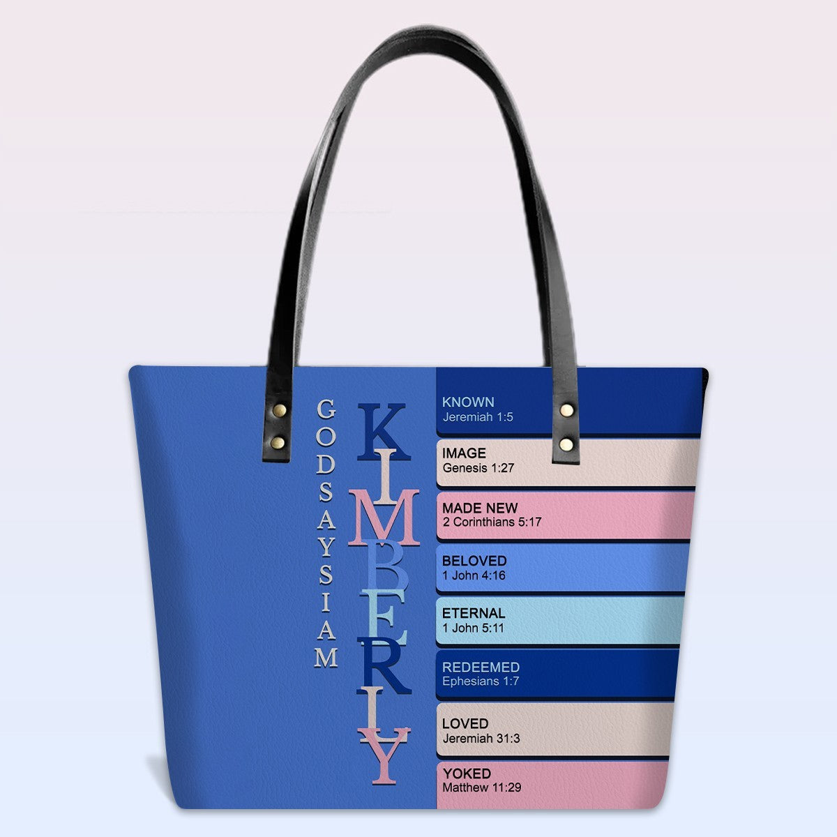 Uncover the sacred meaning of your name - Personalized Leather TOTE Bag Luxury – Free Clutch Purse Gift | CHRISTIANARTBAG CAB01052626