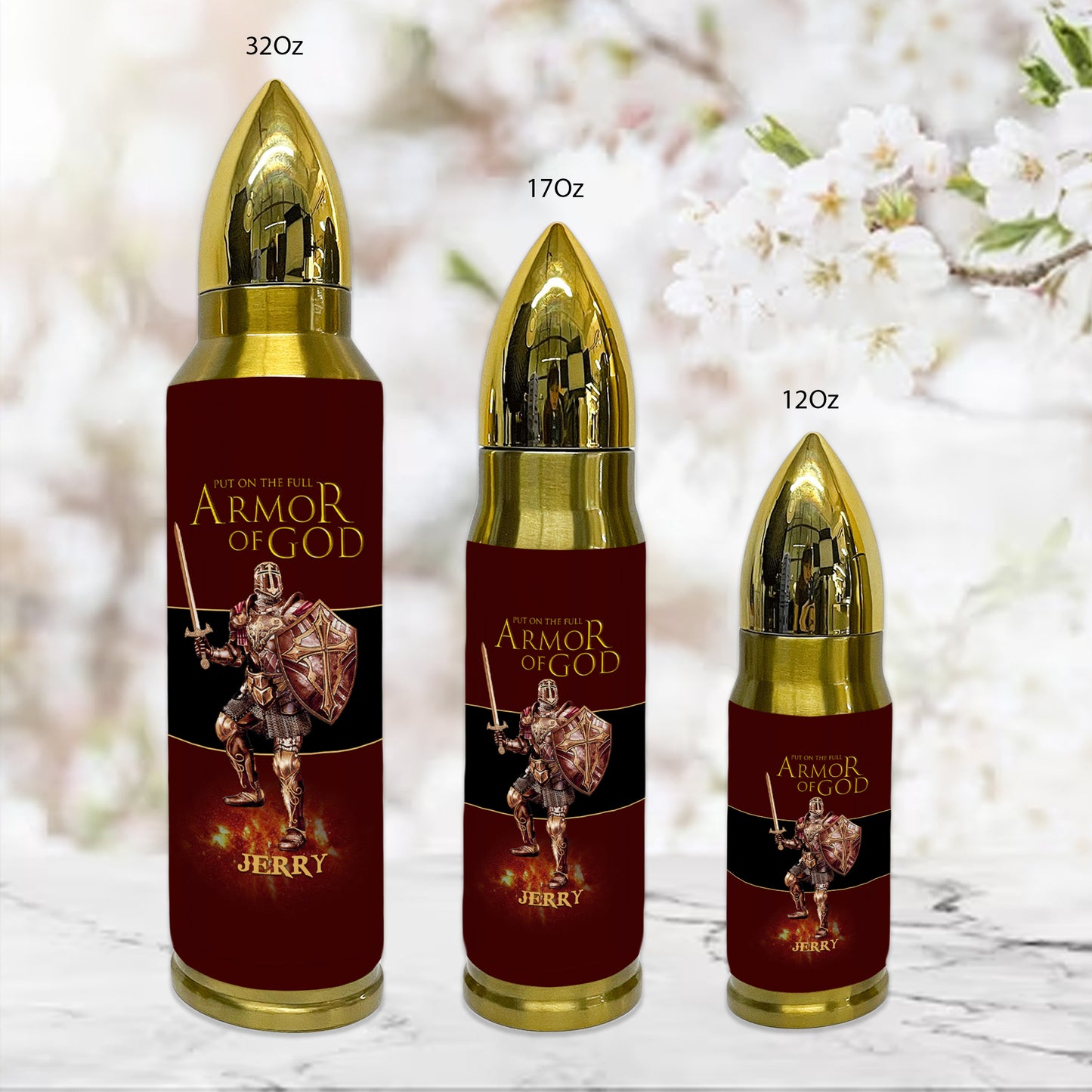 Christianartbag Drinkware, Put On The Full Armor Of God Personalized Bullet Tumbler, Personalized Bullet Tumbler, Armor Of GOD Bullet Tumbler, Christmas Gift, CAB02280823