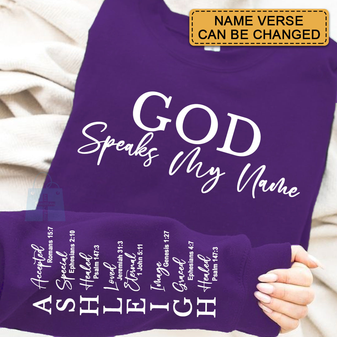 CHRISTIANARTBAG Personalized Sweatshirt : Uncover the sacred meaning of your name - GOD Says I Am - Personalized T-Shirt - CAB01121324