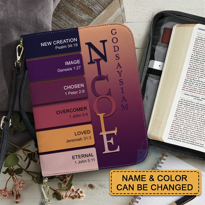 CHRISTIANARTBAG Bible Cover - Uncover the sacred meaning of your name - Custom Color - Personalized Bible Cover, CABBBCV01110924.