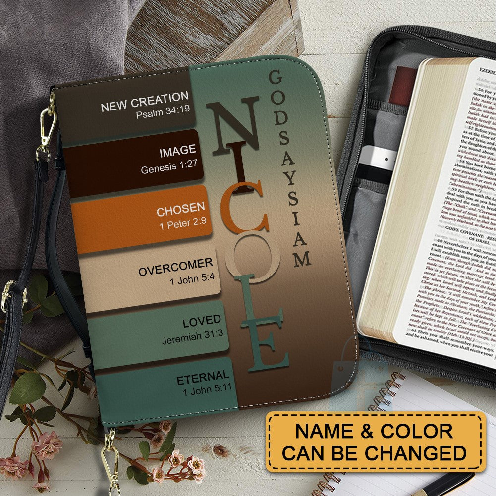 CHRISTIANARTBAG Bible Cover - Uncover the sacred meaning of your name - Custom Color - Personalized Bible Cover, CABBBCV01110924.