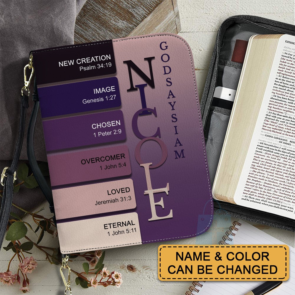 CHRISTIANARTBAG Bible Cover - Uncover the sacred meaning of your name - Custom Color - Personalized Bible Cover, CABBBCV01110924.