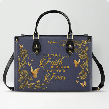 CHRISTIANARTBAG Personalized Leather Handbag - Custom Bible Verse Tote Bag for Christian Women - Religious Cross Body Purse - Mother’s Day Gift CAB141426