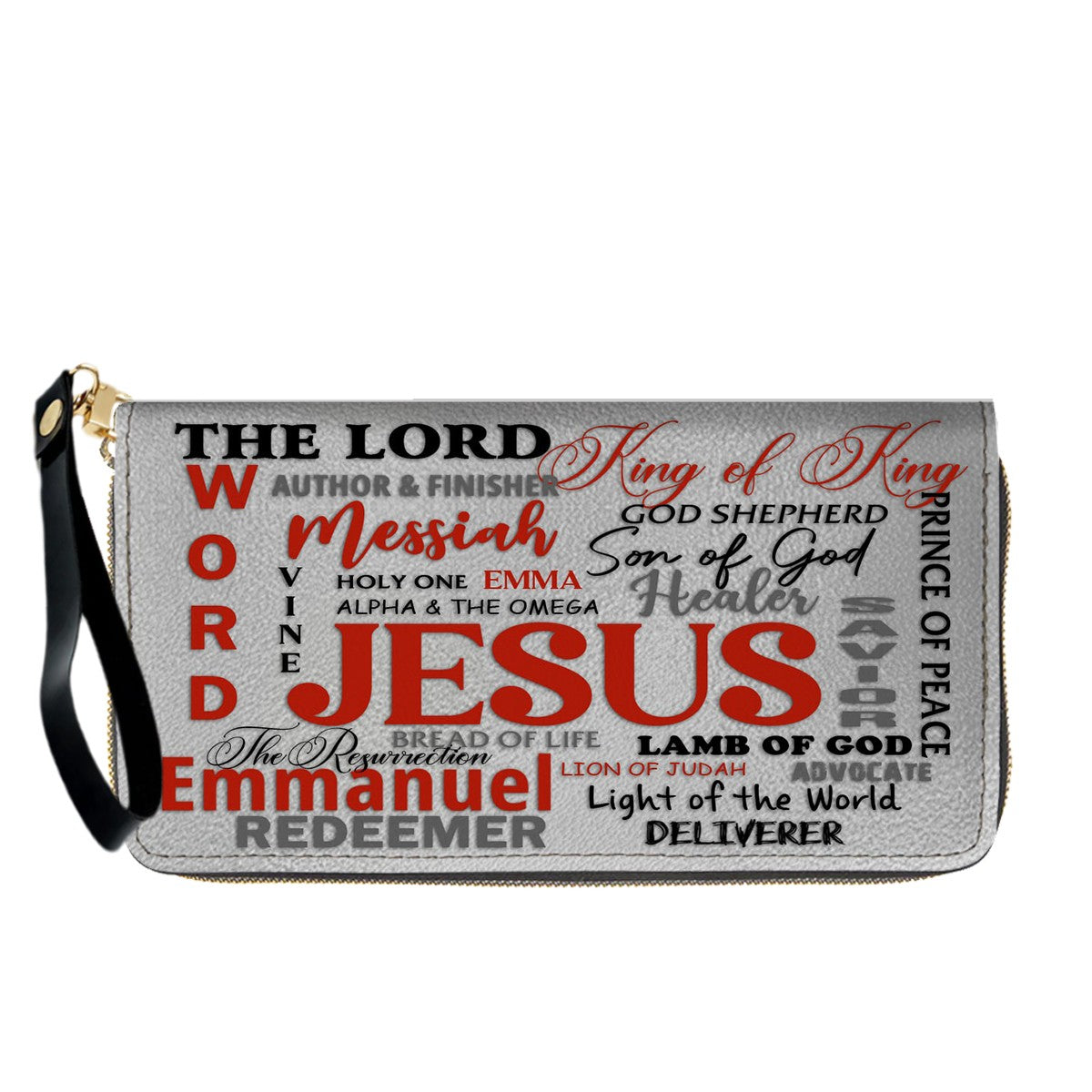 Personalized Leather Handbag for Christian Women – Custom Name Bible Verse Tote Bag – JESUS Word Art Purse by CHRISTIANARTBAG
