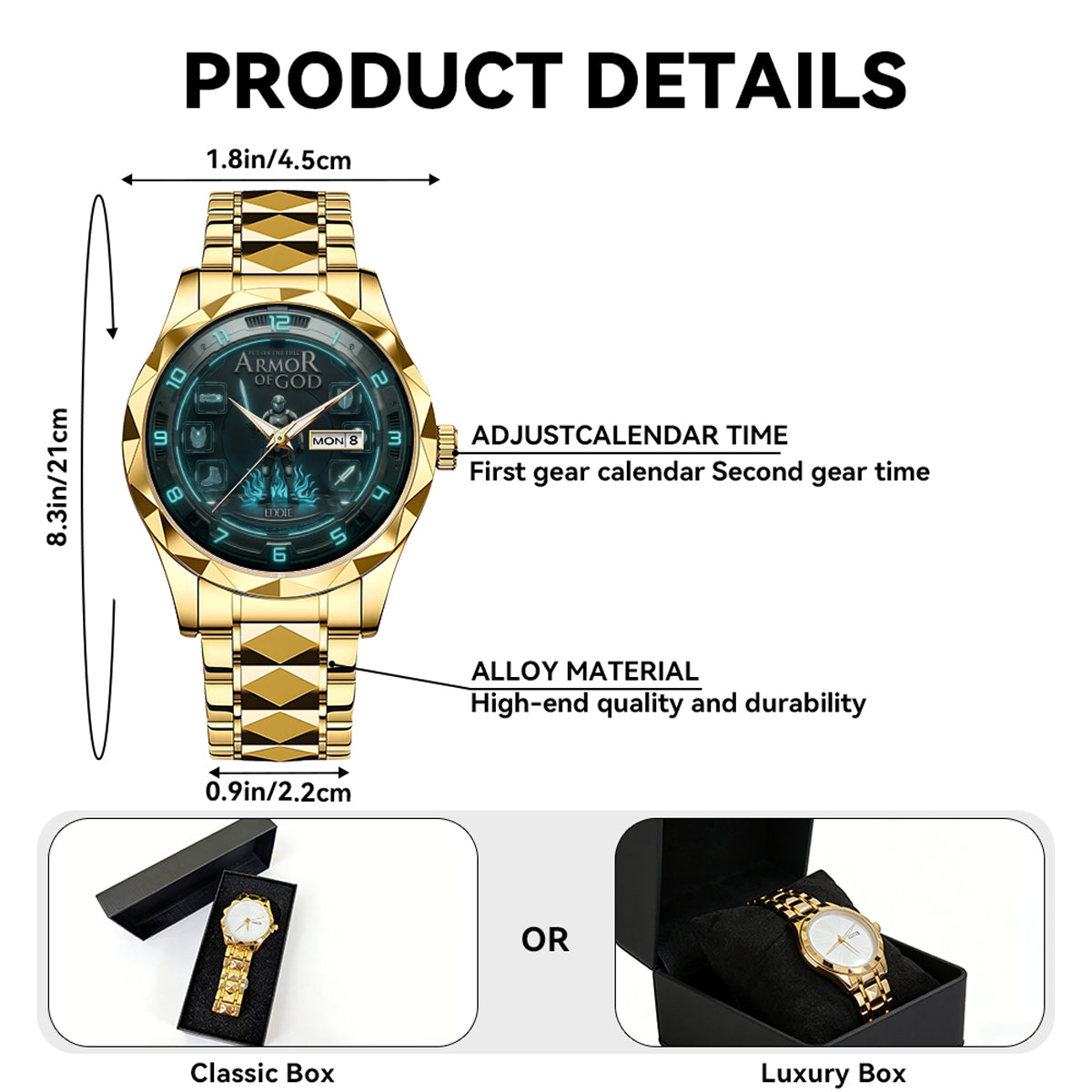 The Armor of God Collection: Personalized Luxury Men’s Watches by CHRISTIANARTBAG CAB01053026