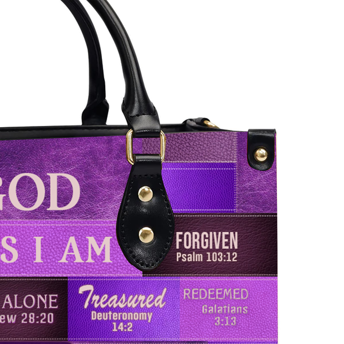 Christianartbag Handbags, God Says I Am Leather Handbag Purple, Personalized Bags, Gifts for Women, Christmas Gift, CABLTB02240923. - Christian Art Bag