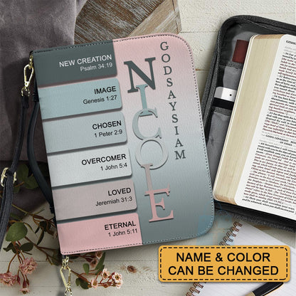 CHRISTIANARTBAG Bible Cover - Uncover the sacred meaning of your name - Custom Color - Personalized Bible Cover, CABBBCV01110924.