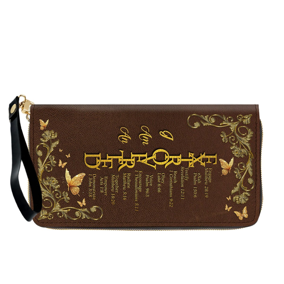 Personalized Leather Handbag by CHRISTIANARTBAG - EXTROVERTED | INTROVERT Biblical Acrostic Design - Custom Christian Gift for Women